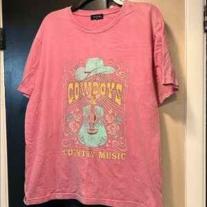 Zutter Pink Graphic Tee - Cowboys & Country Music